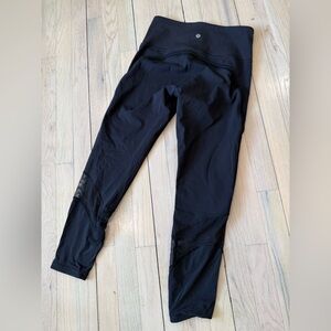 lululemon athletica Black High-Rise Mesh-Trim Leggings